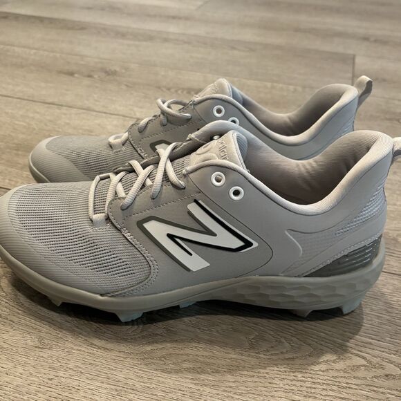 New‎ Balance Fresh Foam 3000v6 Molded Baseball Cleats Grey PL3000G6 Men's 15 New